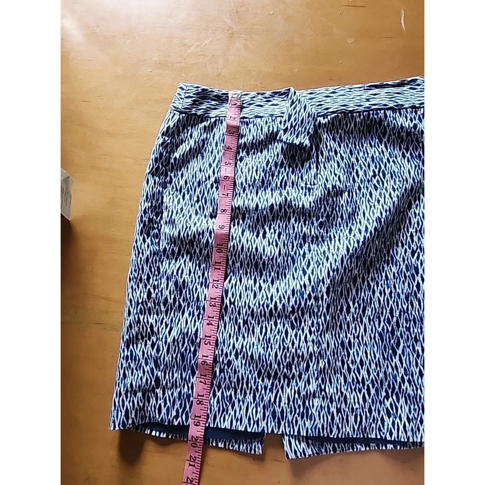 Michael Michael Kors Blue‎ Geoprint Pencil Skirt size 4